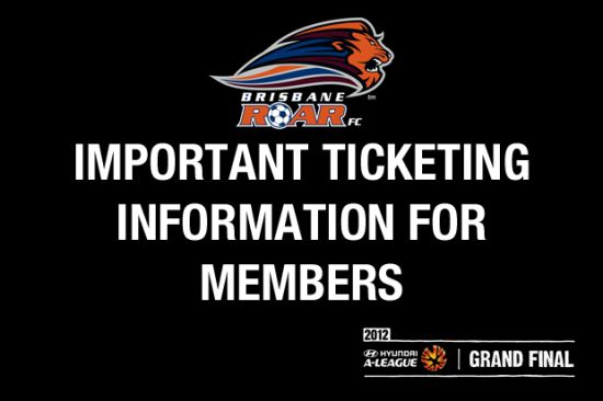 Grand Final ticketing information for members